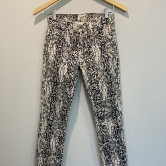 Hudson Jeans Nico Mid Rise Snake-Print Jeans 24 - Picture 10 of 13